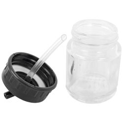 Glass Jar With 22cc 45 Deg Spout For Airbrush